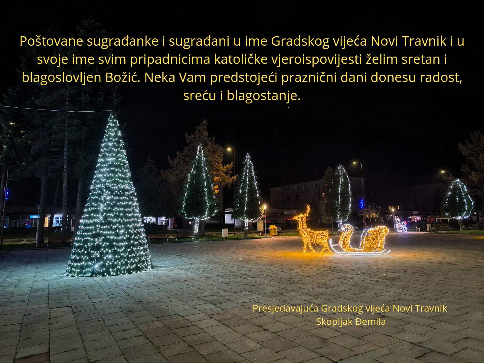 Čestitka predsjedateljice Gradskog vijeća povodom Božića