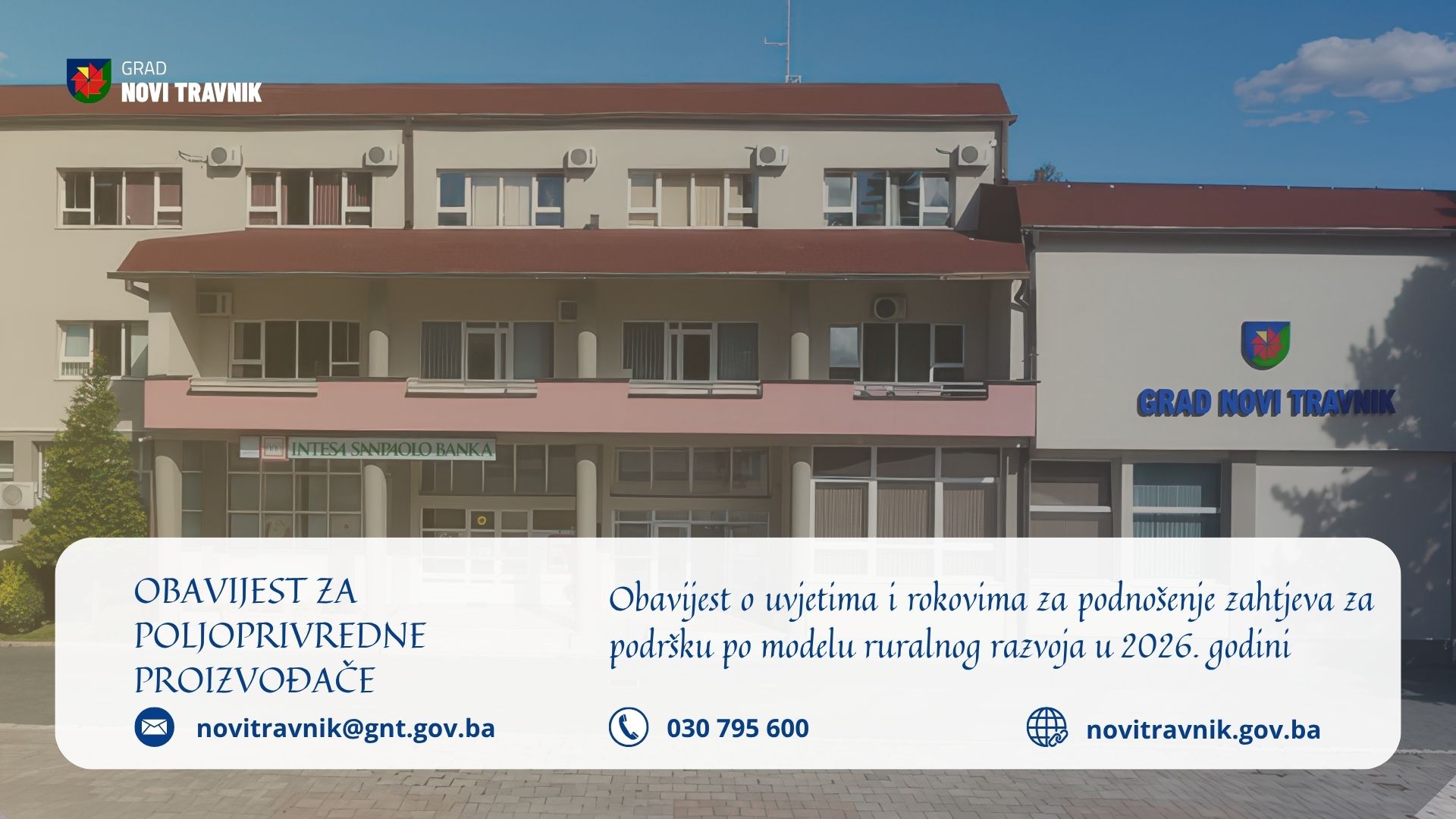 Obavijest o uvjetima i rokovima za podnošenje zahtjeva za podršku po modelu ruralnog razvoja u 2026. godini