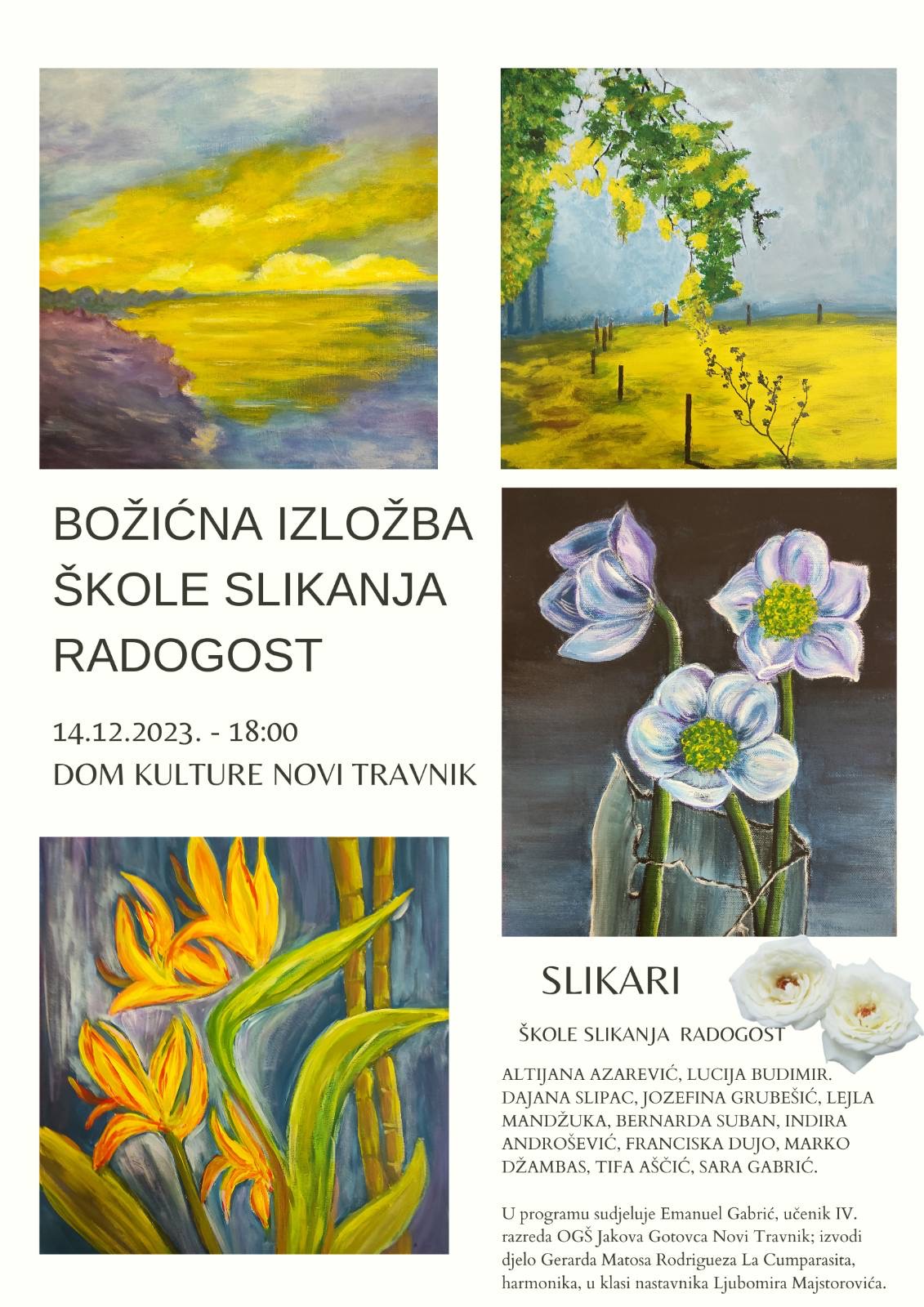 Božićna izložba škole slikanja Radogost