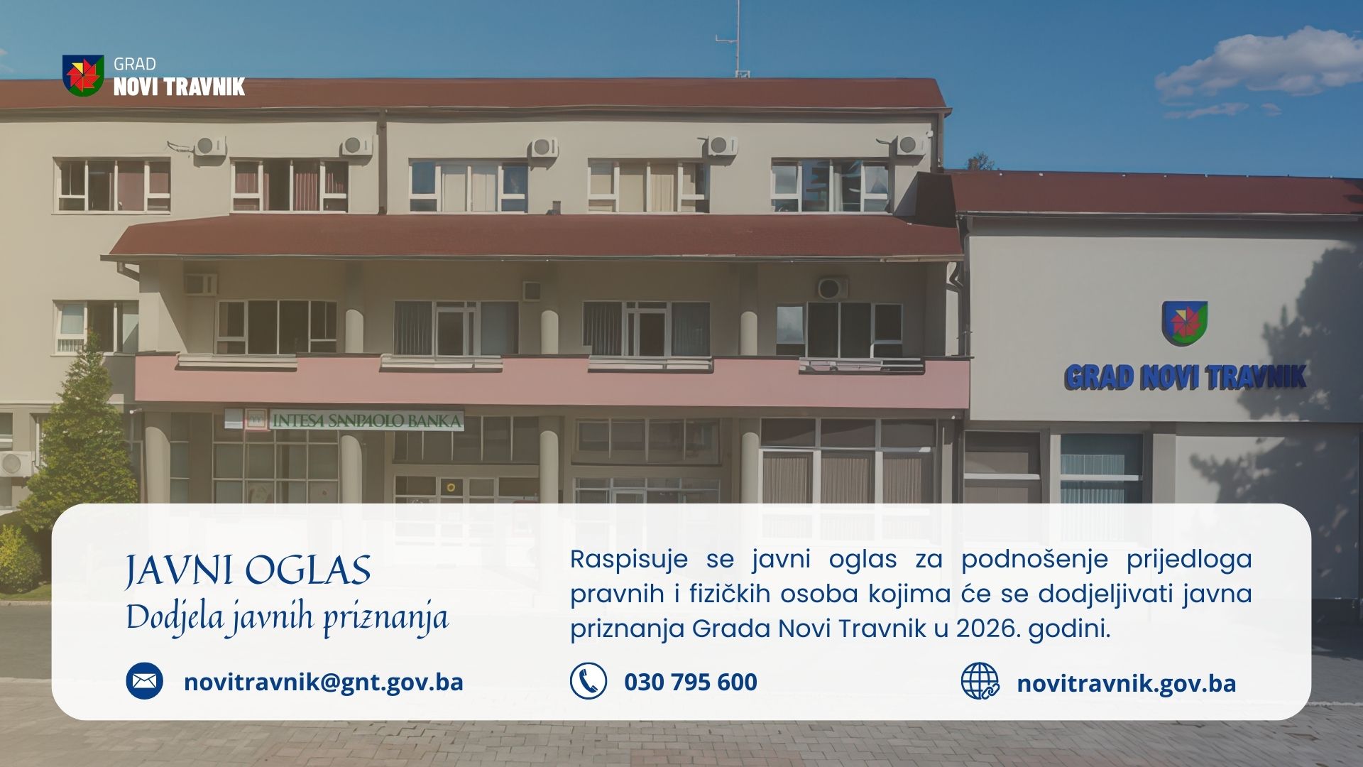 JAVNI OGLAS: Podnošenje prijedloga osoba za dodjelu Javnih priznanja 