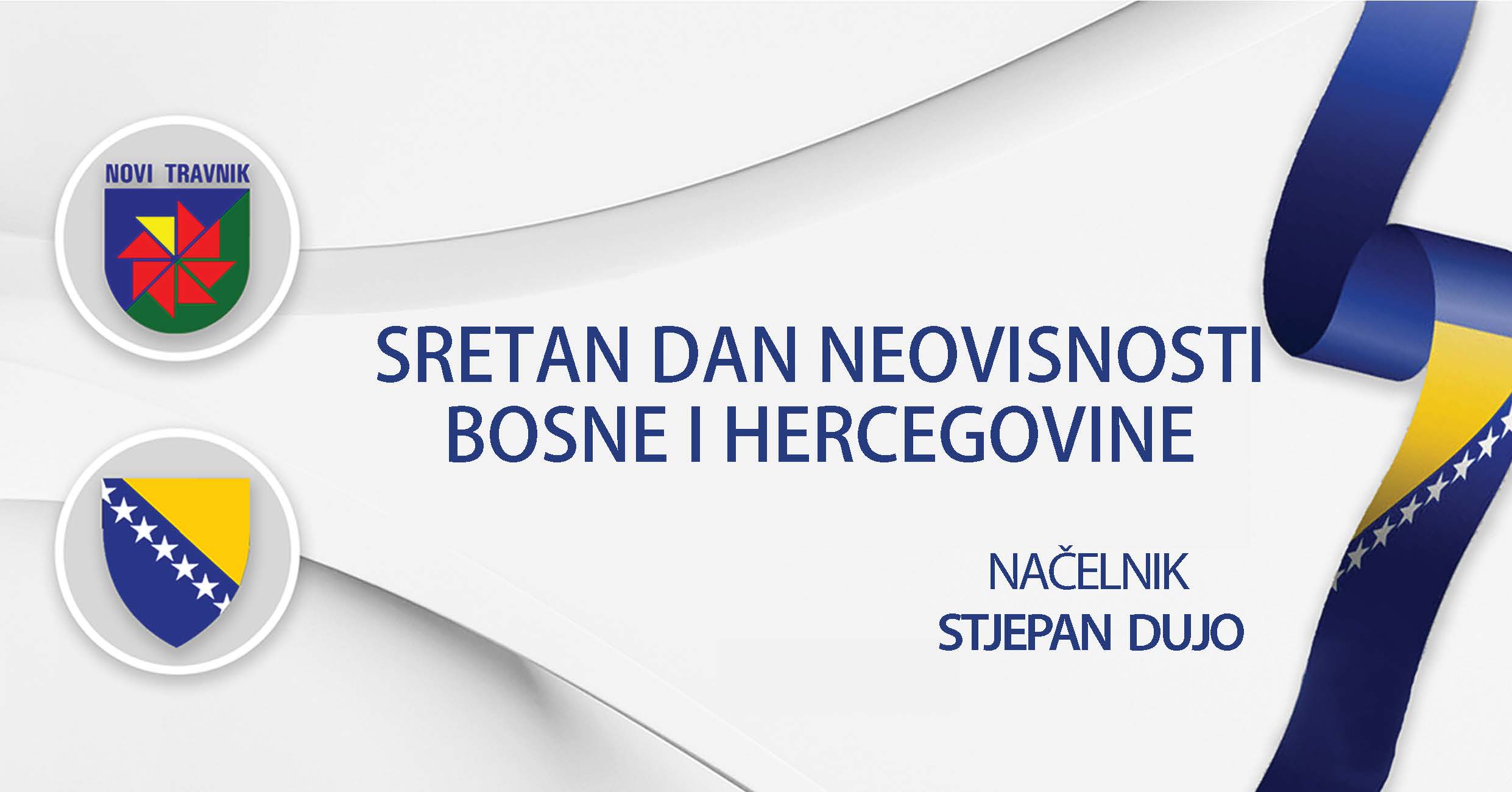 Čestitka Načelnika u povodu Dana neovisnosti Bosne i Hercegovine