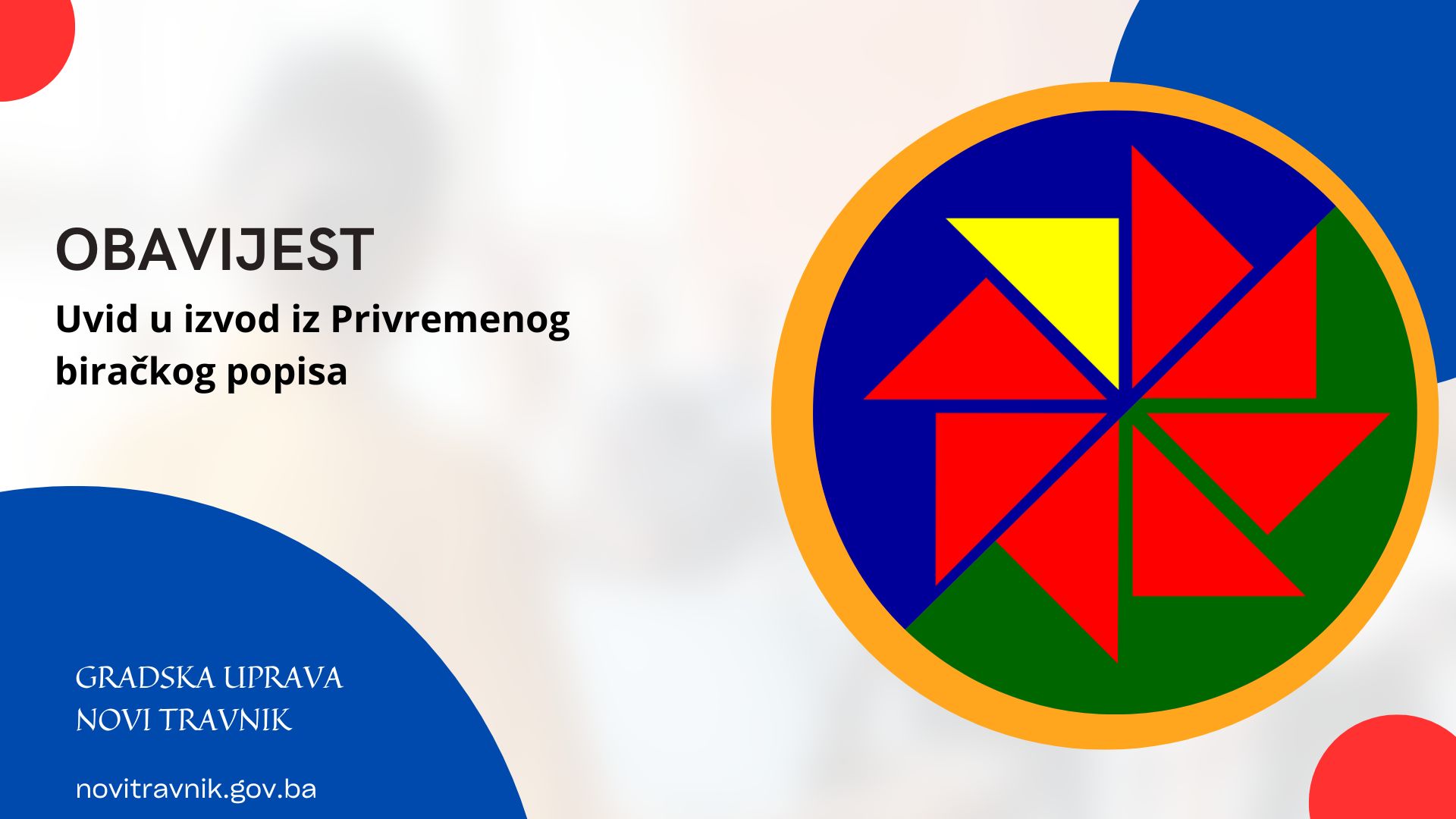 SIP BiH: UVID U IZVOD IZ PRIVREMENOG BIRAČKOG POPISA